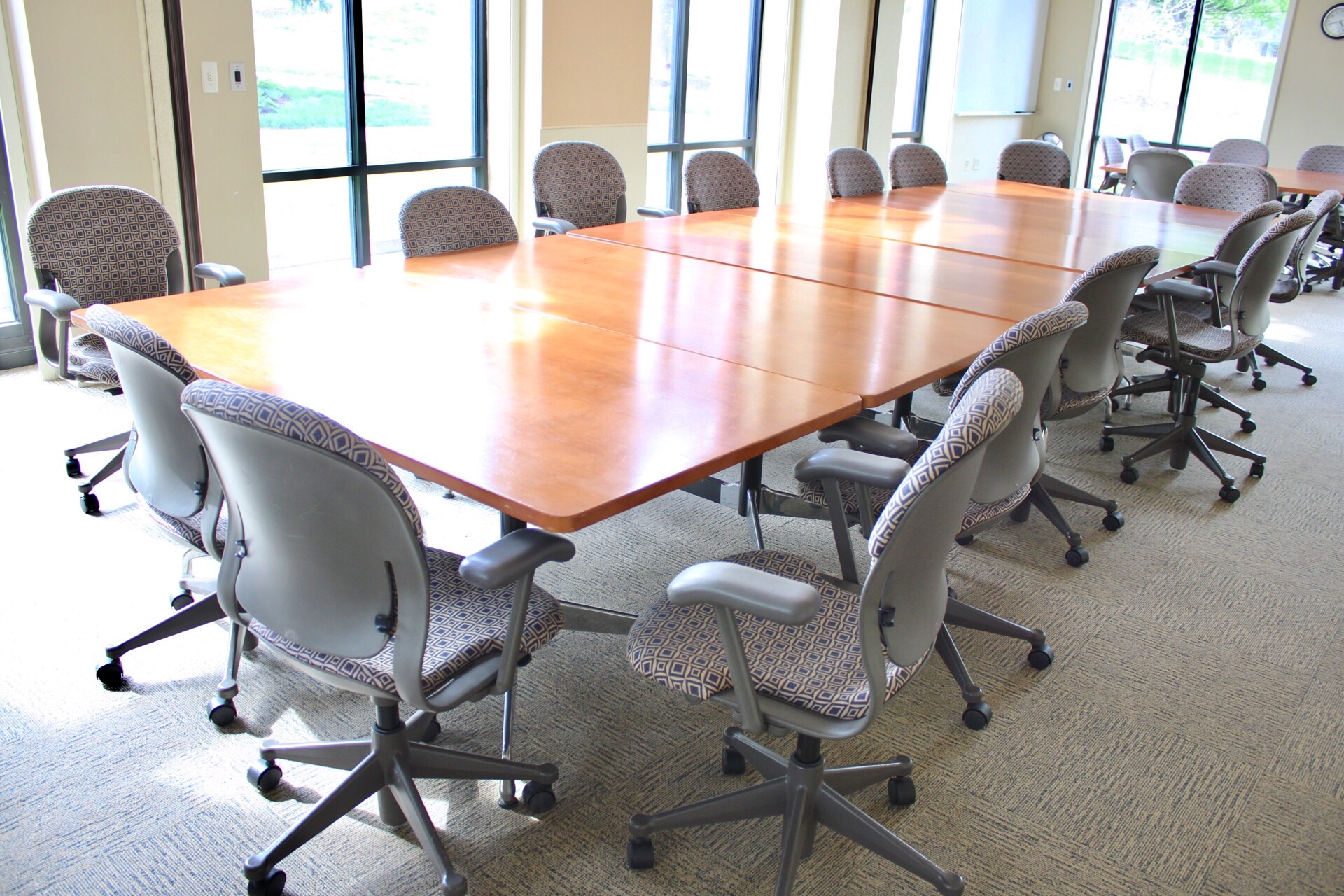 Tables and chairs in the CATS conference room.