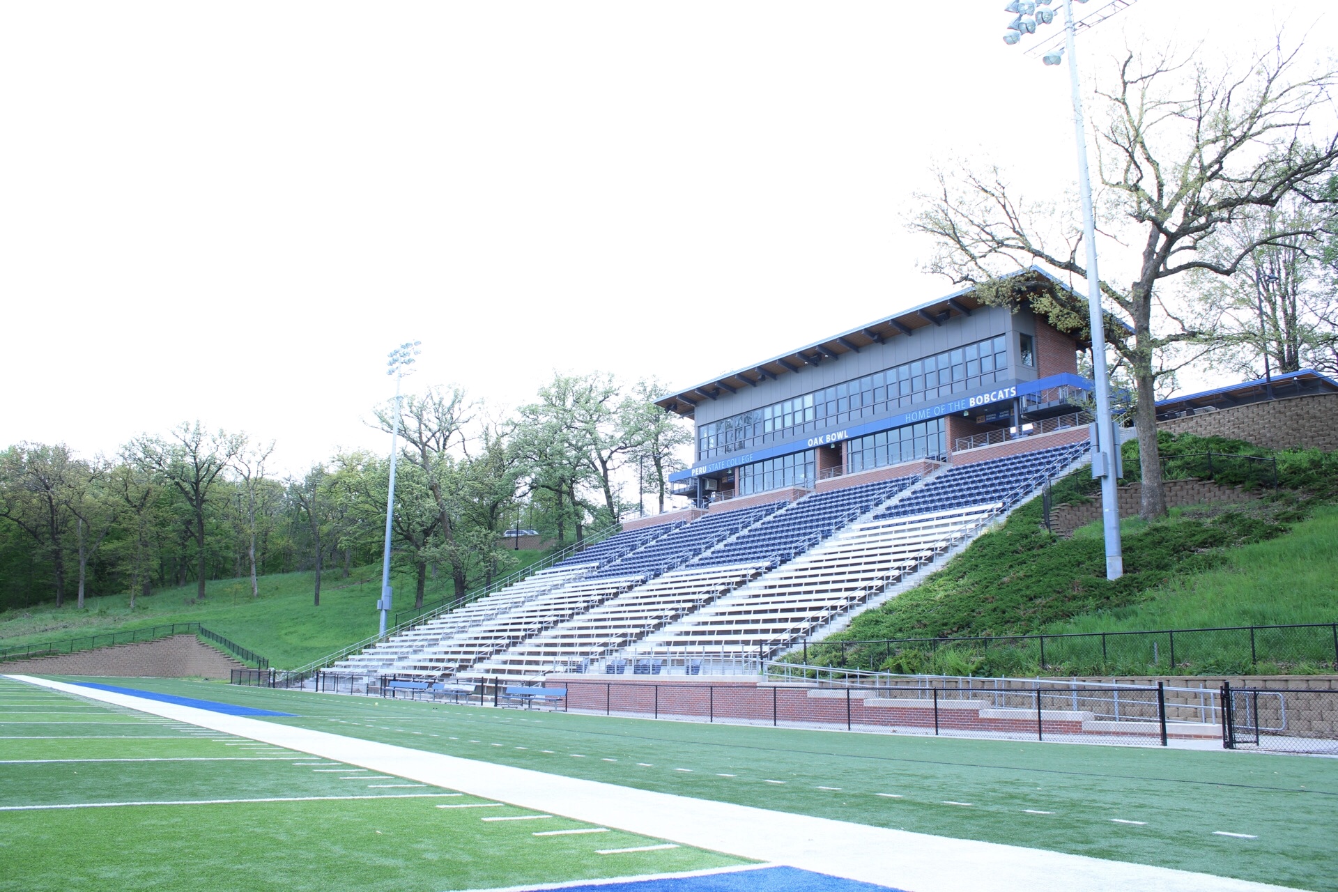 View of the Oak Bowl Stadium from the end zone.