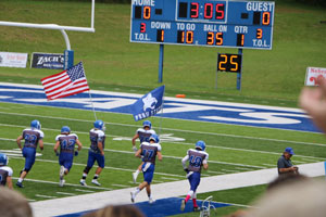 The Peru State Bobcats taking the field!