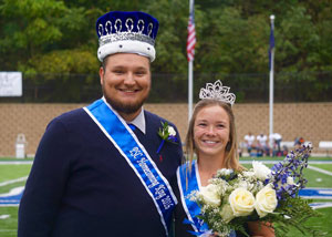 Homecoming King and Queen, Robbie Gilbert and Chelsea Reznicek.
