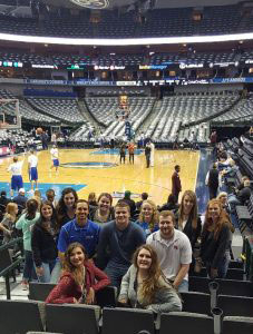 Peru State students pose for a photo at the American Airlines Center.