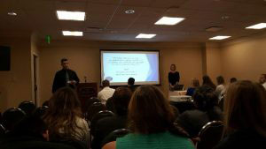 Dr. Grotrian-Ryan and Dr. Ryan presenting at the National Leadership Conference.