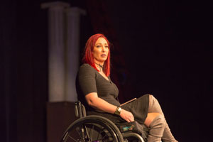 Amy Van Dyken during her speech on November 2.