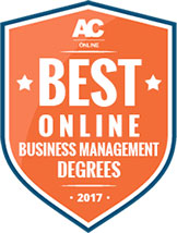 Best online Business Management Degrees Badge