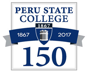 Logo for Peru State College's Sesquicentennial Anniversary.