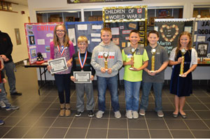 From left to right: Anna Lillenas (Best Visual); Eli Groth (Best Oral); Sloan Pelican (4th place); Chase VanWinkle (3rd Place); Maverick Piper (2nd Place); Lucy Hayes (1st Place).