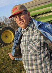 Dr. Long on his farm. Photo by Bill Clemente.