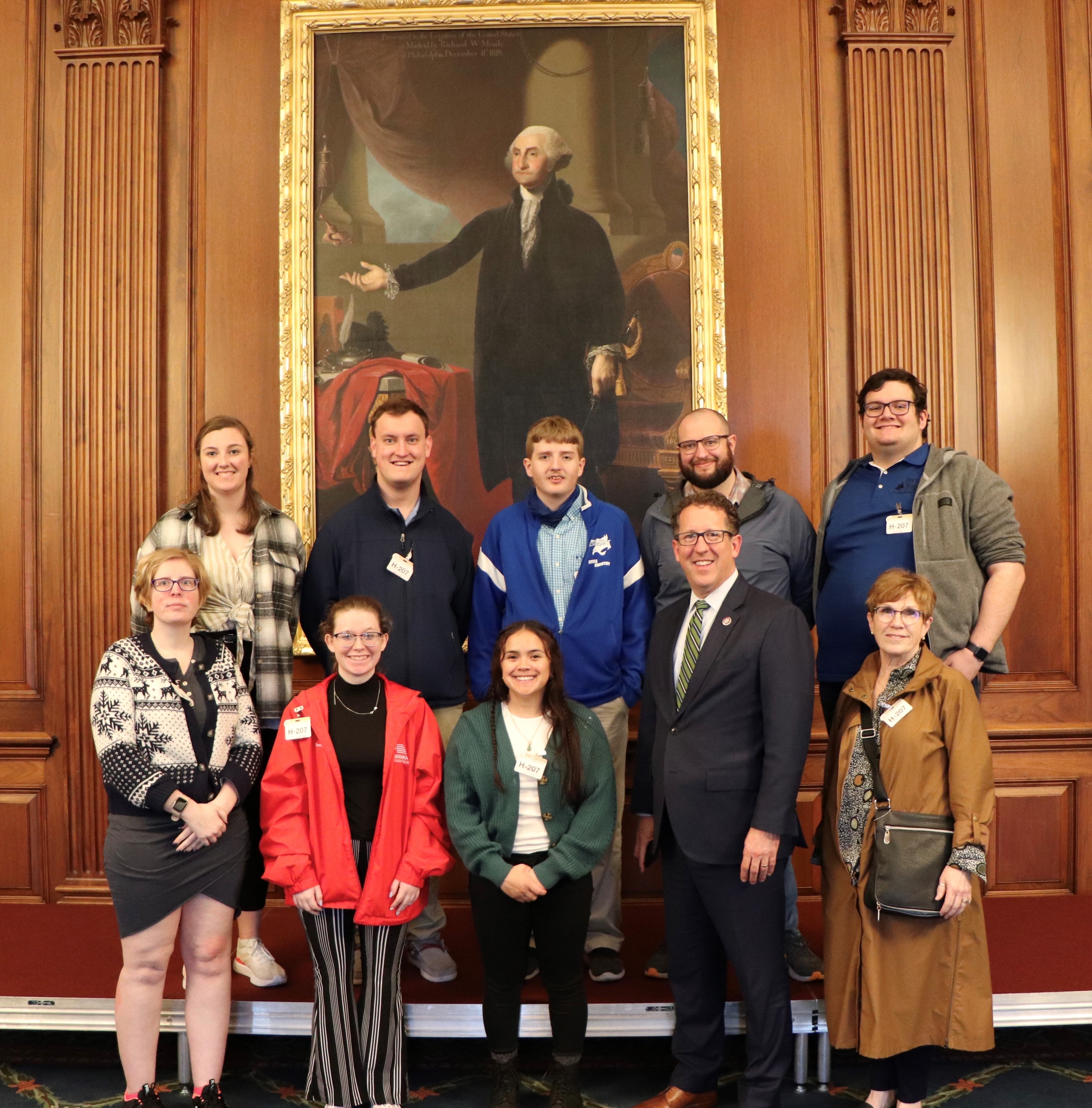 Students and advisors meet with Congressman Smith in Washington, D.C.